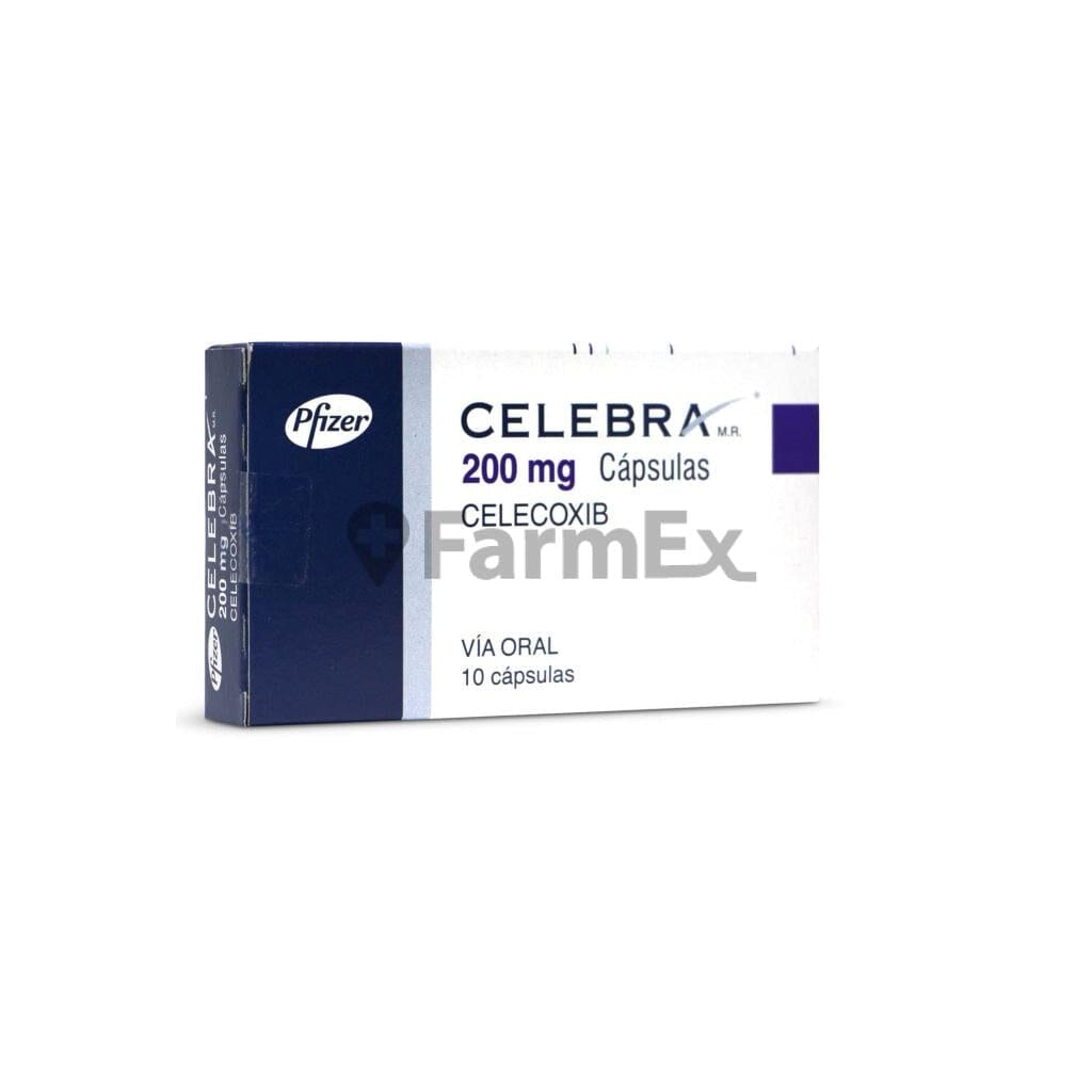 Celebra 200 mg x 10 cápsulas Farmex-Fonasa-Persistente